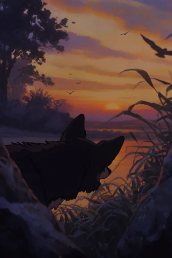 Luminous Twilight Nostalgia style reference image — twilight silhouette