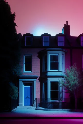 Cinematic Neon Noir style reference image — cinematic neon noir