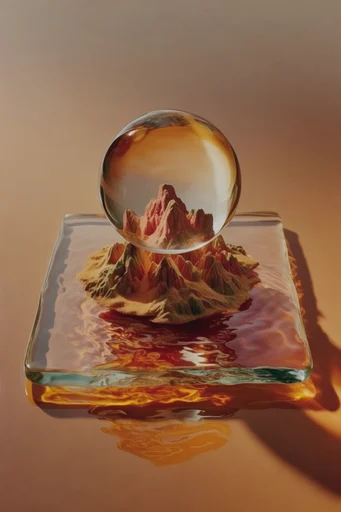 Amber Surrealist Still-Life style reference image — surrealist still life