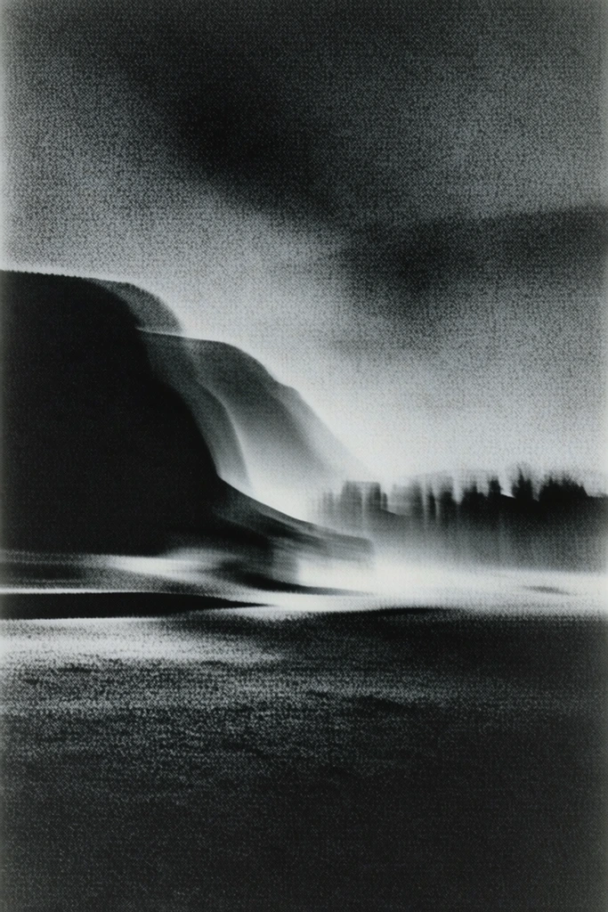 Spectral Monochrome Noir style AI image example 2
