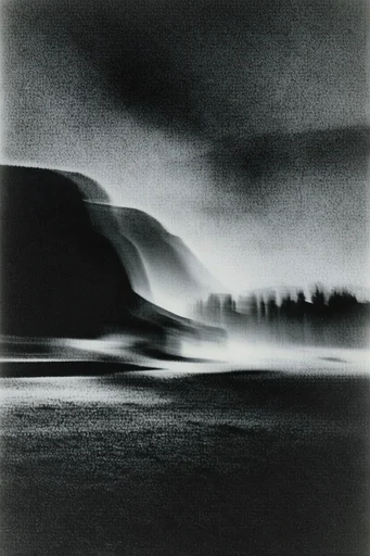 Spectral Monochrome Noir style reference image — intense motion blur