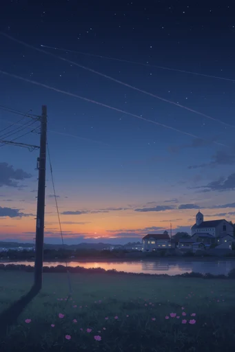Cinematic Nocturnal Anime style reference image — lo-fi melancholy