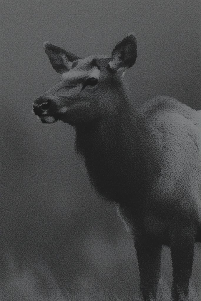 Monochrome Noir Tactility style AI image example 3