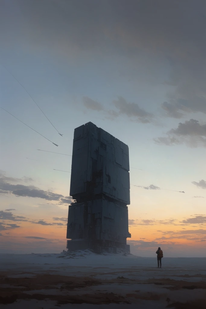 Melancholic Industrial Surrealism style AI image example 2
