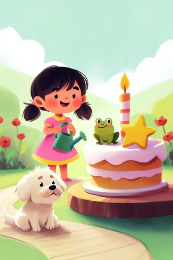 Whimsical Storybook Artistry style reference image — warm dappled lighting