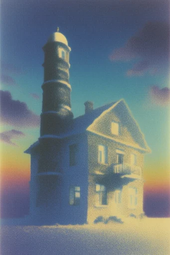 Ethereal Retro-Chromatic Surrealism style reference image — double exposure