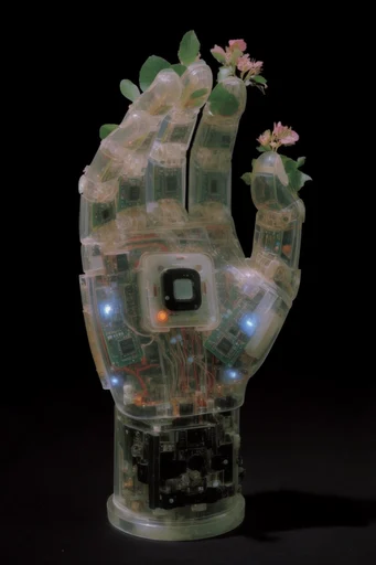 Bio-Synthetic Tactical Specimen style reference image — glowing green HUD