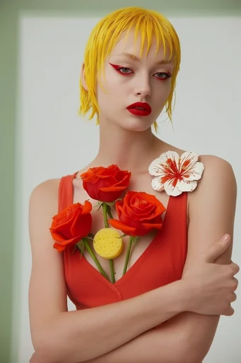 Graphic Avant-Garde Minimalism style reference image — high-contrast color blocking