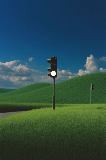 Surreal Liminal Chromatics style reference image — high-contrast saturation