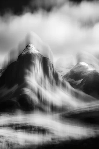 Spectral Kinetic Monochrome style reference image — high-contrast black and white photography