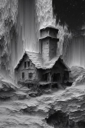Erosive Digital Glitch style reference image — high-contrast texture