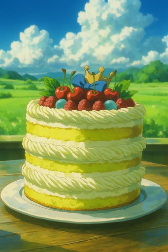Nostalgic Ghibli Pastoral style reference image — scenic pastoral vista