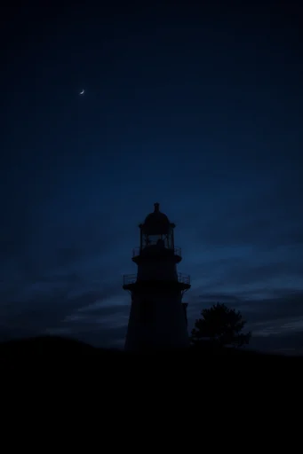 Minimalist Nocturnal Silhouettes style reference image — nocturnal mood