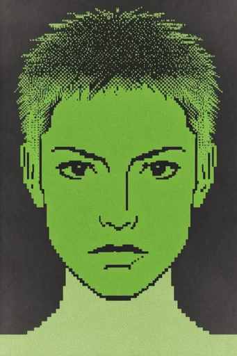 Retro Digital Dither style reference image — halftone stippling
