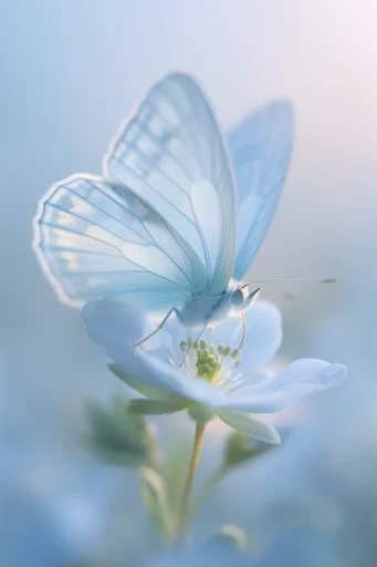 Ethereal Blue Minimalism style reference image — soft-focus background