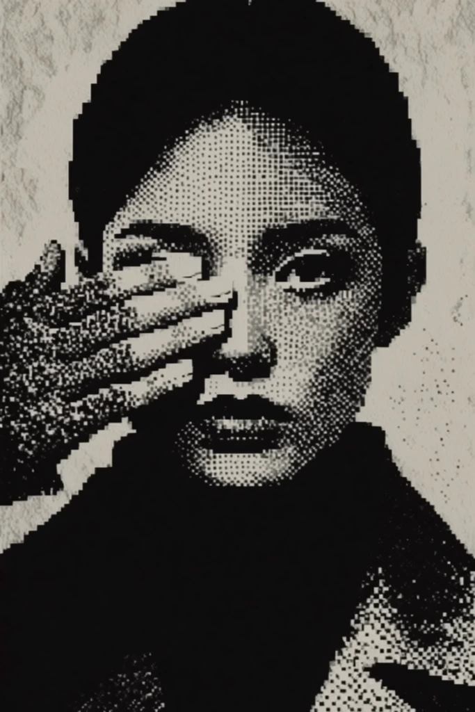 Raw Halftone Punk style AI image example 1