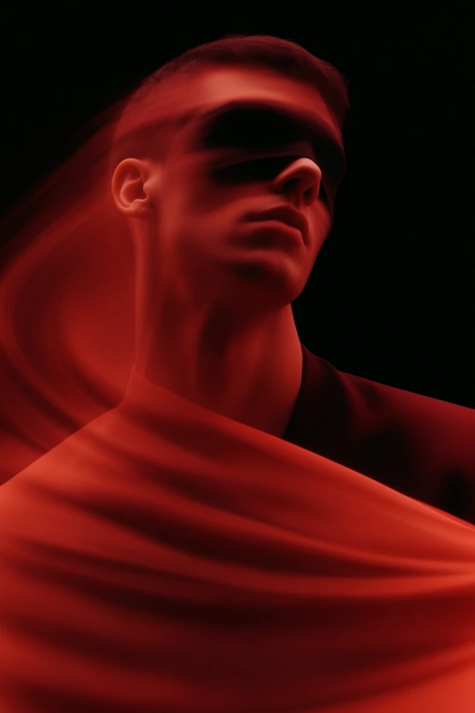 Cinematic Crimson Noir style AI image example 1