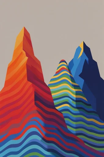 Retro-Digital Graphic Synthesis style reference image — geometric abstraction
