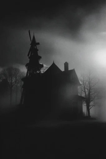 Cinematic Monochrome Noir style AI image example 4