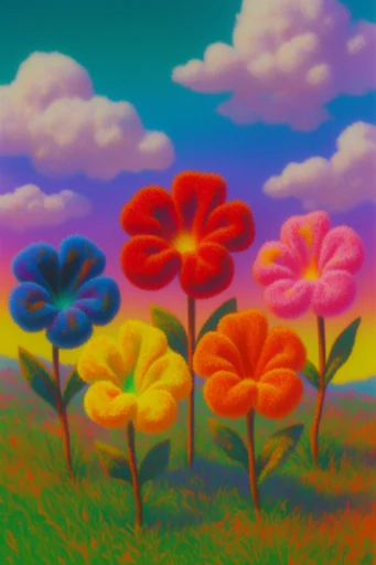 Surreal Neo-Pop Pastoral style reference image — bold graphic lighting
