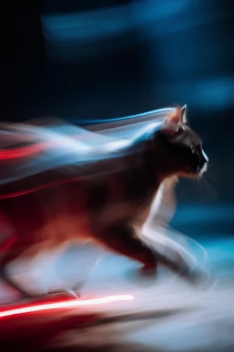 Nocturnal Kinetic Blur style reference image — kinetic light trails