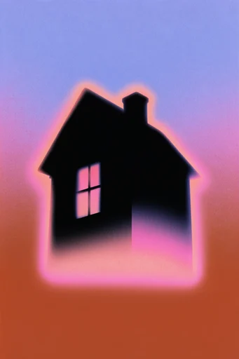 Neon Stippled Noir style reference image — minimalist surrealism