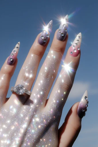 Iridescent Chrome Celestial style reference image — iridescent shimmer