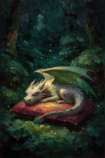 Luminous Nocturnal Impasto style reference image — chiaroscuro lighting