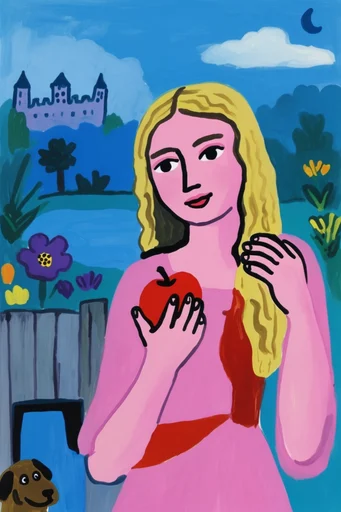 Graphic Painterly Narrative style reference image — minimalist composition