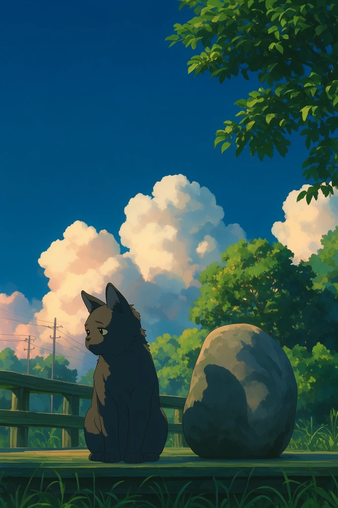 Nostalgic Summer Anime style AI image example 3