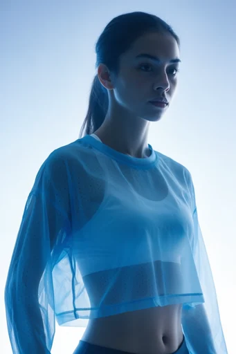 Translucent Bio-Luminary Etherealism style reference image — ethereal high-fashion