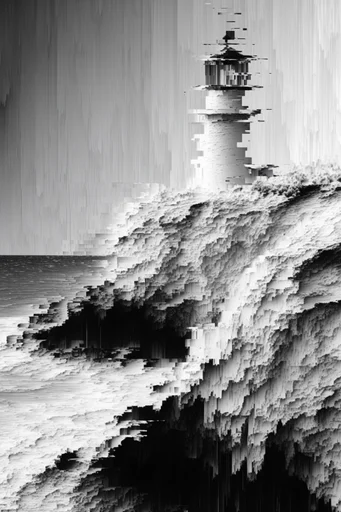 Monochromatic Digital Erosion style reference image — generative erosion