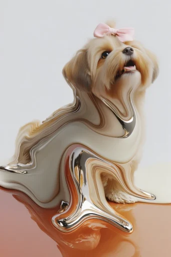 Glossy Surreal Fluidity style AI image example 3