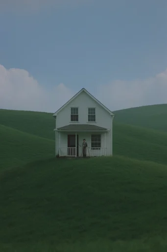 Ethereal Pastoral Minimalism style reference image — cinematic scale contrast