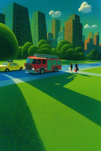Surreal Pastoral Impressionism style reference image — surreal pastoral landscape