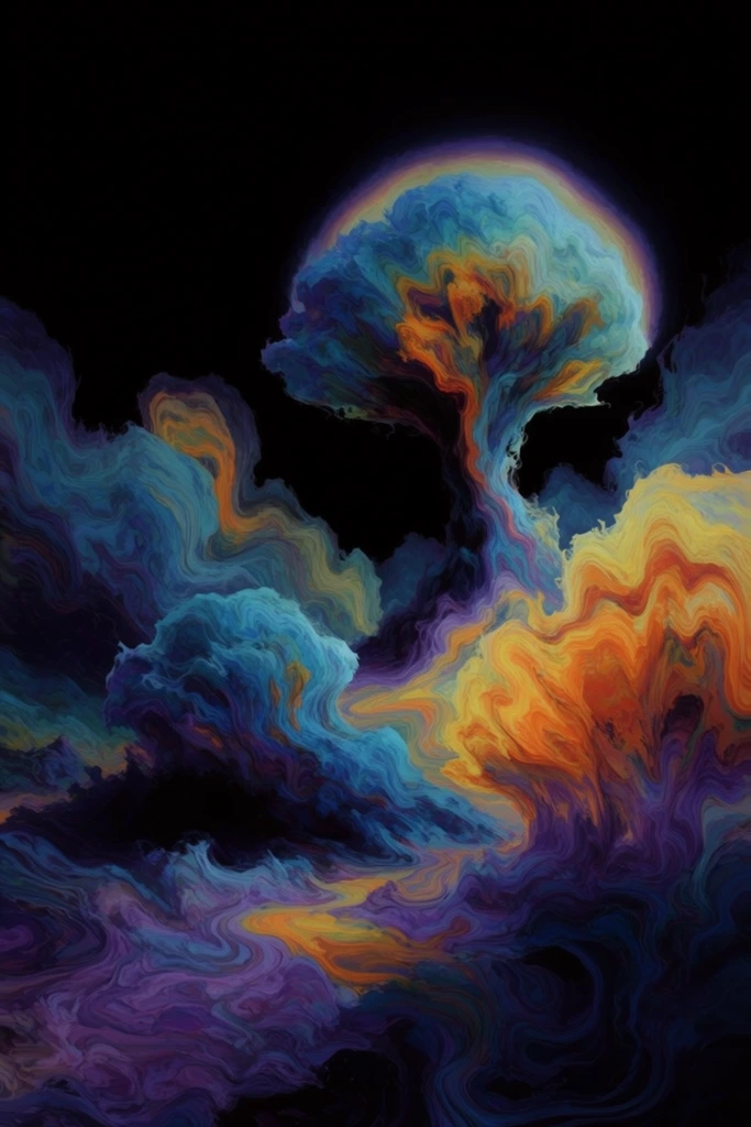 Luminous Kinetic Microcosm style AI image example 2