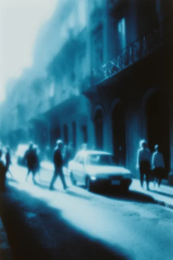 Ethereal Cyanotype Dreamscape style reference image — cyanotype monochrome