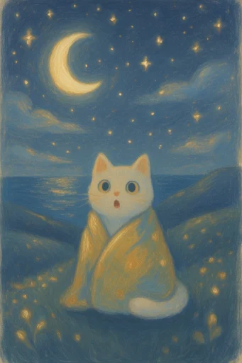 Luminous Nocturnal Folklore style reference image — cozy winter atmosphere