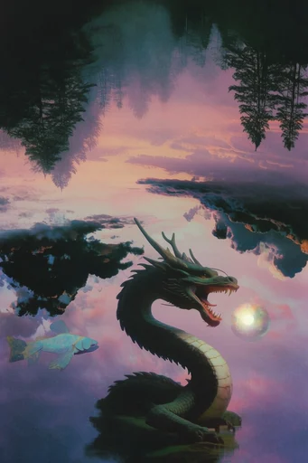 Ethereal Twilight Surrealism style reference image — celestial collage