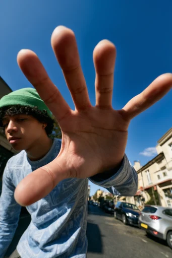 Hyper-Perspective Surreal Pop style reference image — forced perspective
