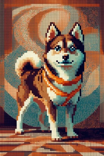 Retro-Digital Mythic Impressionism style reference image — mythological motifs
