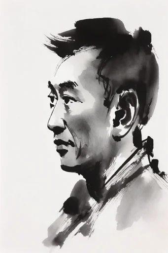 Atmospheric Ink Minimalism style reference image — negative space