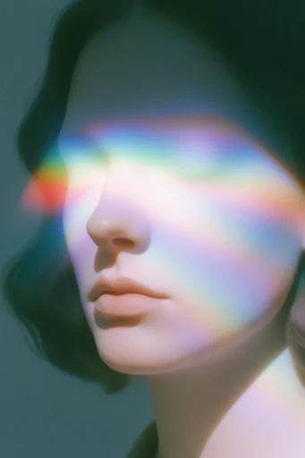 Prismatic Retro Dreamscape style reference image — chromatic aberration