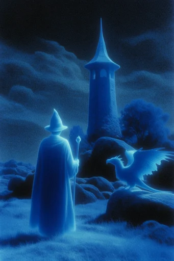 Luminous Indigo Nocturne style AI image example 2