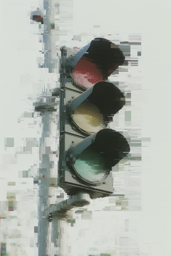 Fragmented Digital Elegance style reference image — pixel sorting