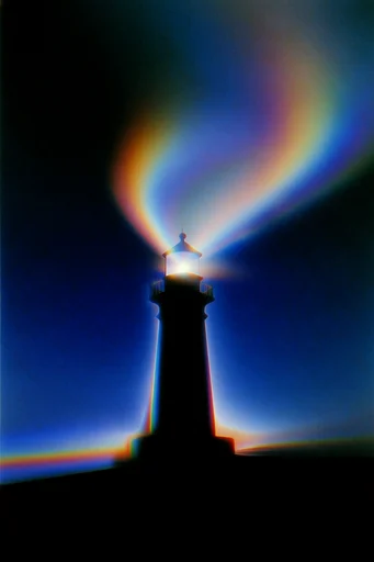 Prismatic Chrome Glitch style reference image — spectral light refraction