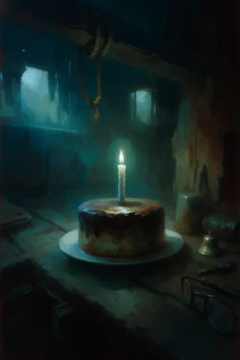 Nocturnal Chiaroscuro Descent style reference image — high contrast