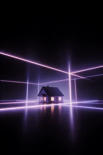 Monolithic Neon Minimalism style AI image example 4