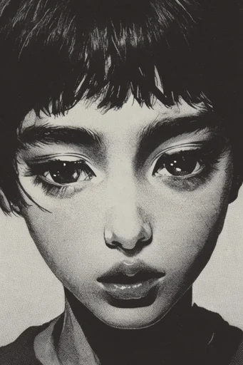 Monochrome Manga Noir moodboard — generate AI images in this style