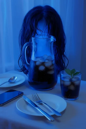 Nocturnal Cobalt Noir style reference image — cobalt blue cinematic lighting